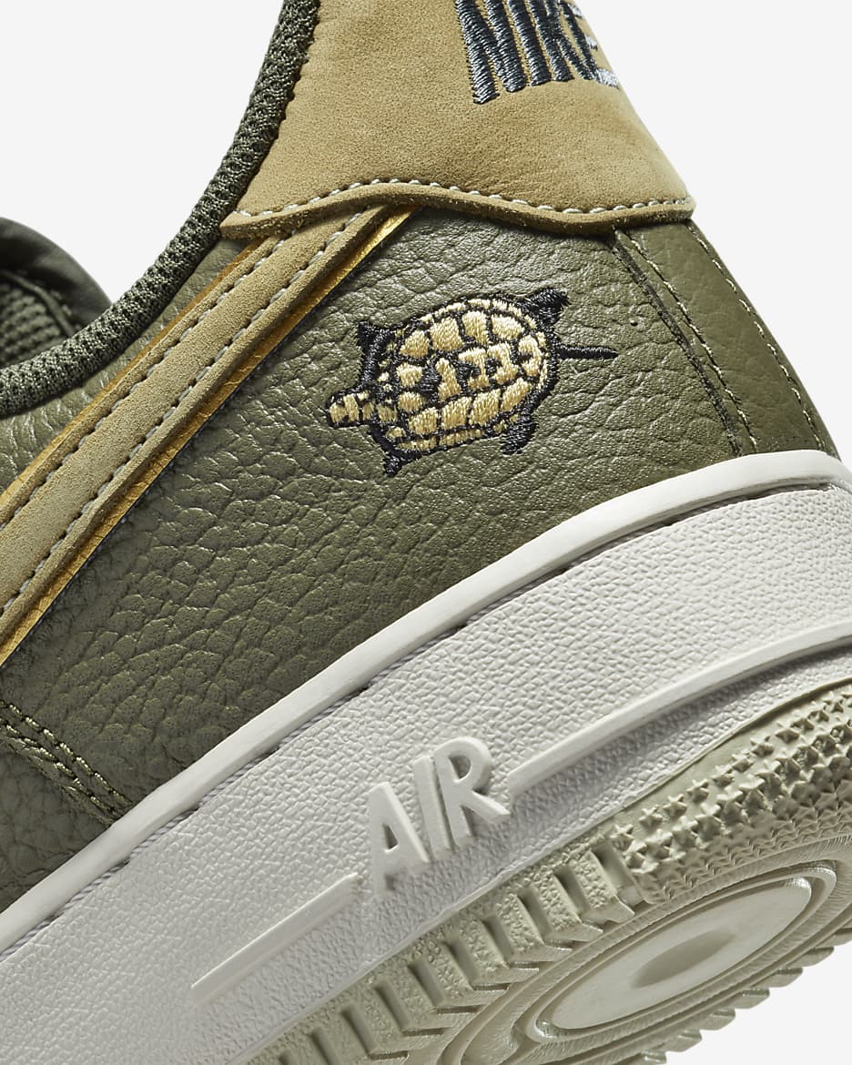 Nike air force 1 khaki leather best sale